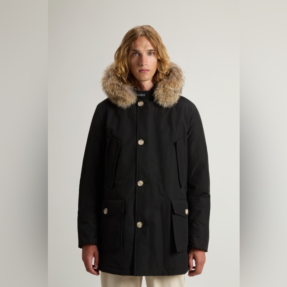 Men's Woolrich Arctic Parka in Ramar Cloth with Detachable Fur Trim